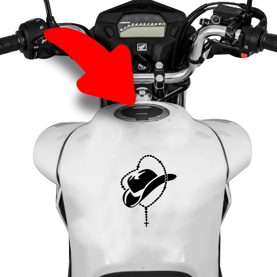 Adesivo Chapéu Country com Terço