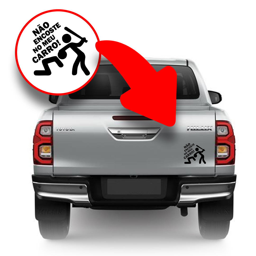 Adesivo 'Não encoste no meu carro'