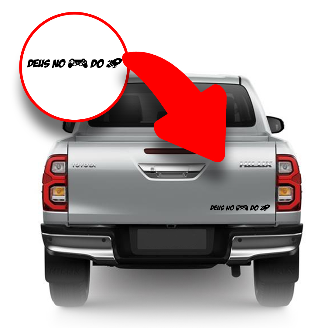 Adesivo 'Deus no Controle da nave'