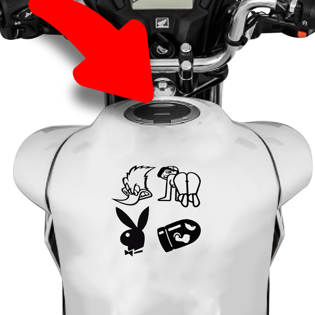 Adesivos divertidos para carros e motos