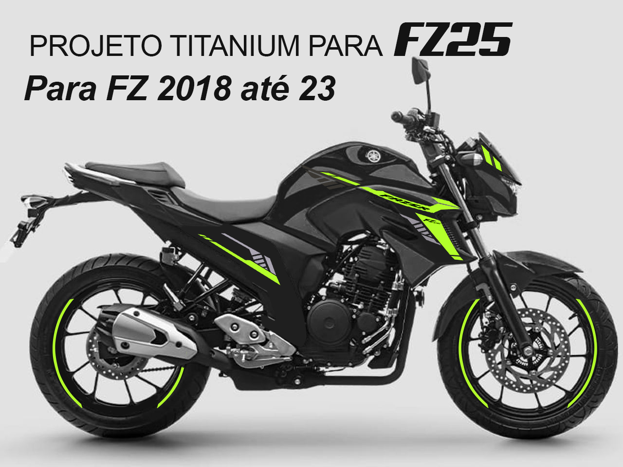Adesivo personalizado para Yamaha FZ25 modelo FZ TITANIUM