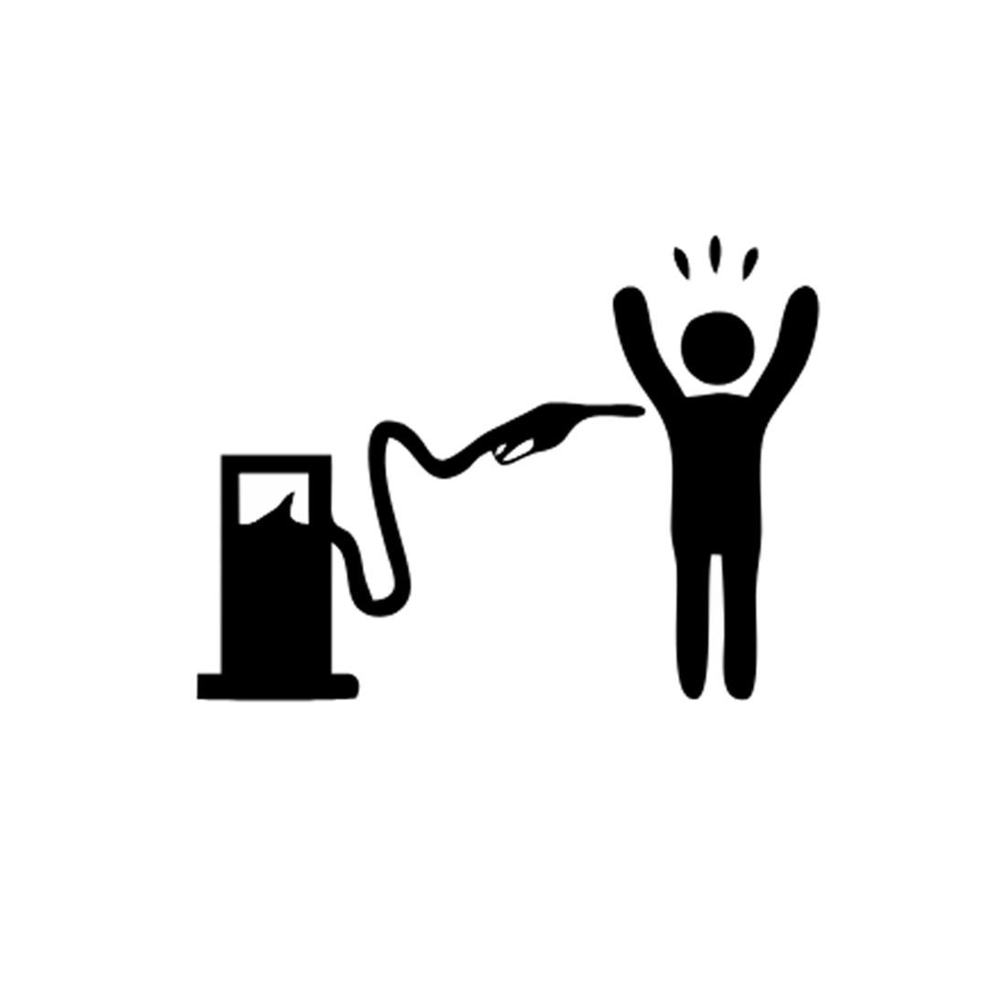 Bomba de combustível adesivo com Humor