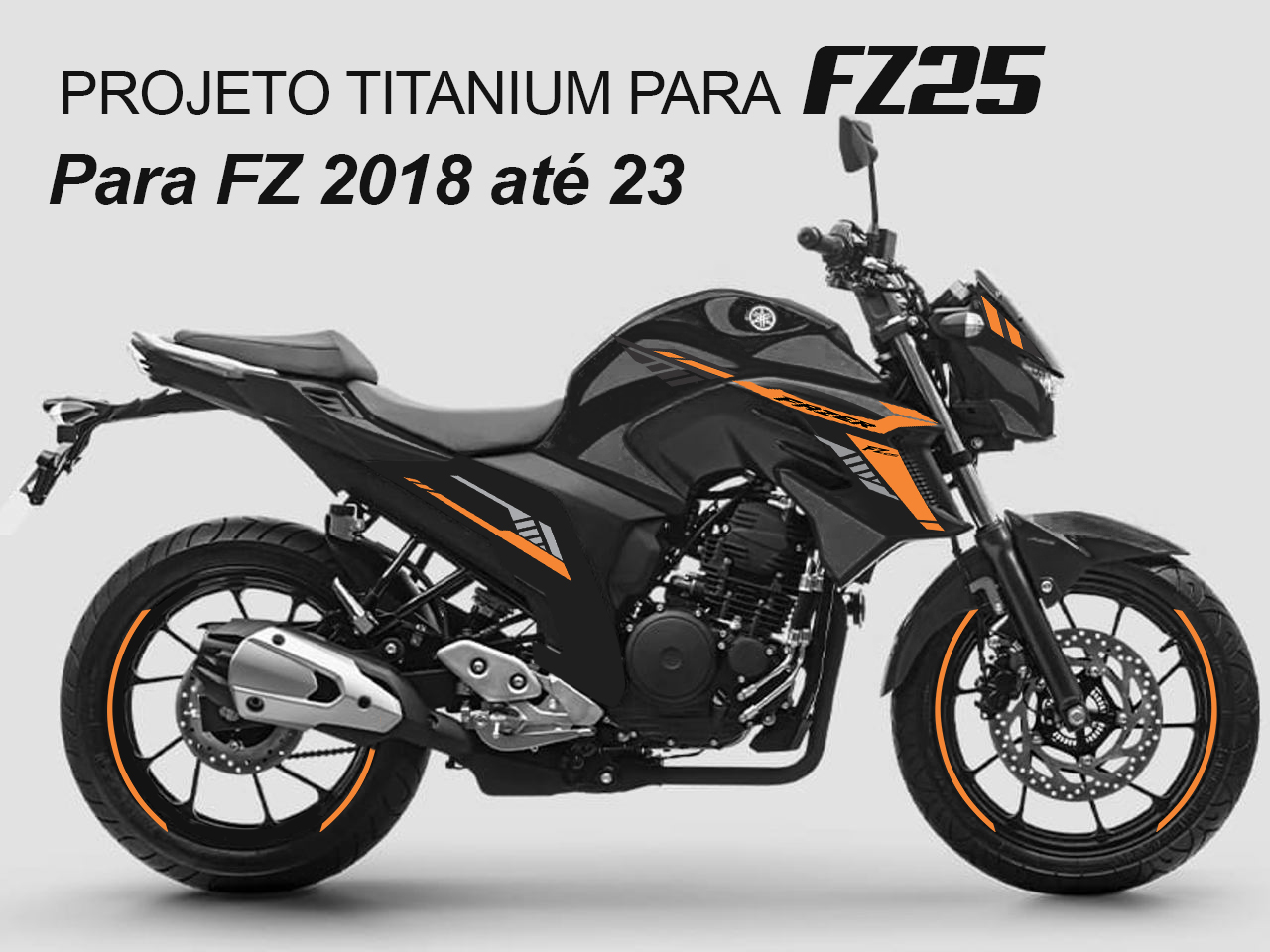 Adesivo personalizado para Yamaha FZ25 modelo FZ TITANIUM