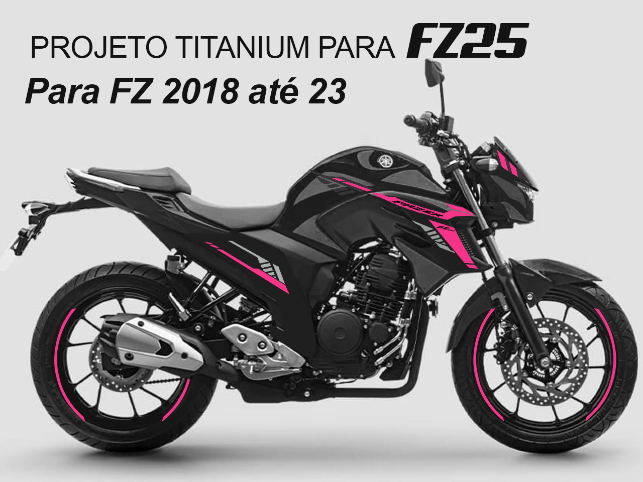 Adesivo personalizado para Yamaha FZ25 modelo FZ TITANIUM