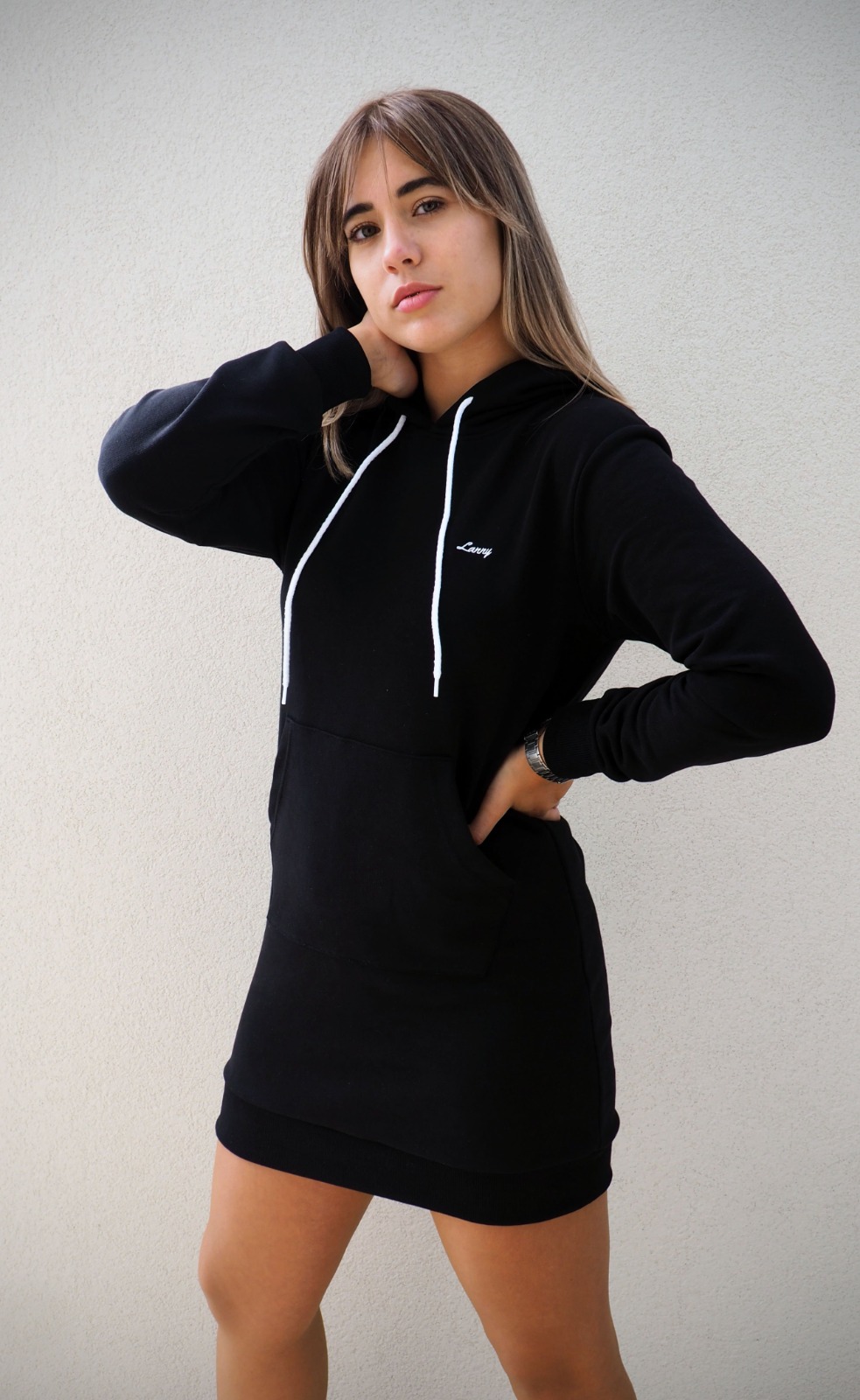 Hooded Dress - Black