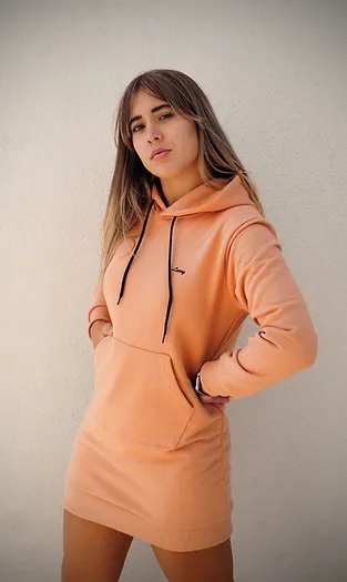 Hooded Dress - Orange
