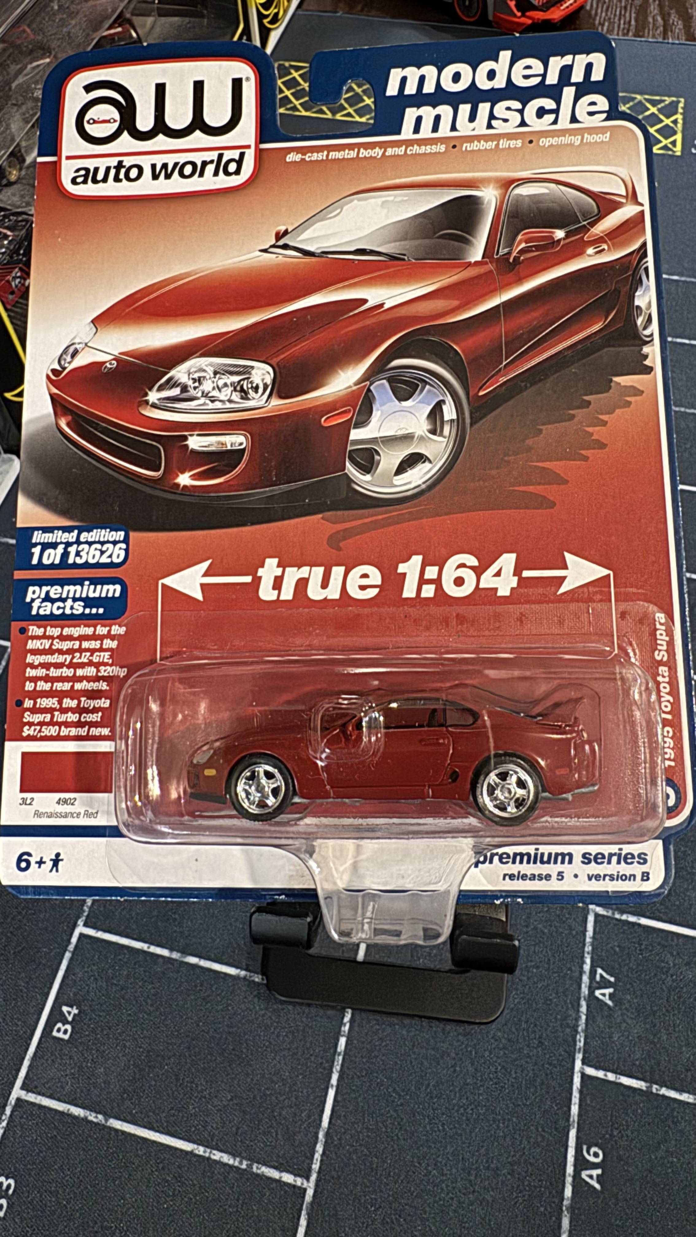 AUTO WORLD 1995 TOYOTA SUPRA RED