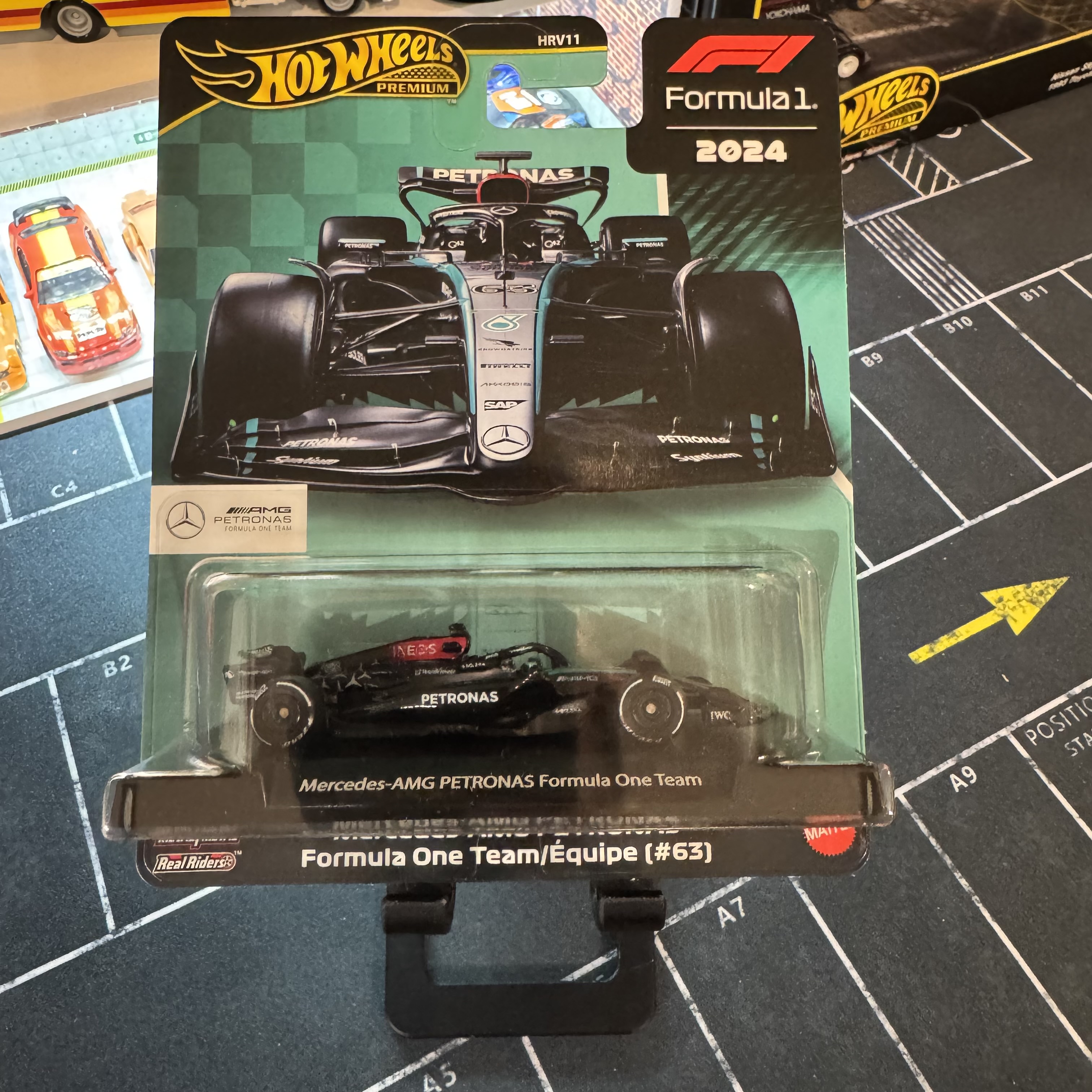 Mercedes-AMG PETRONAS Formula One Team CAR #63 Hot Wheels Die-Cast Car