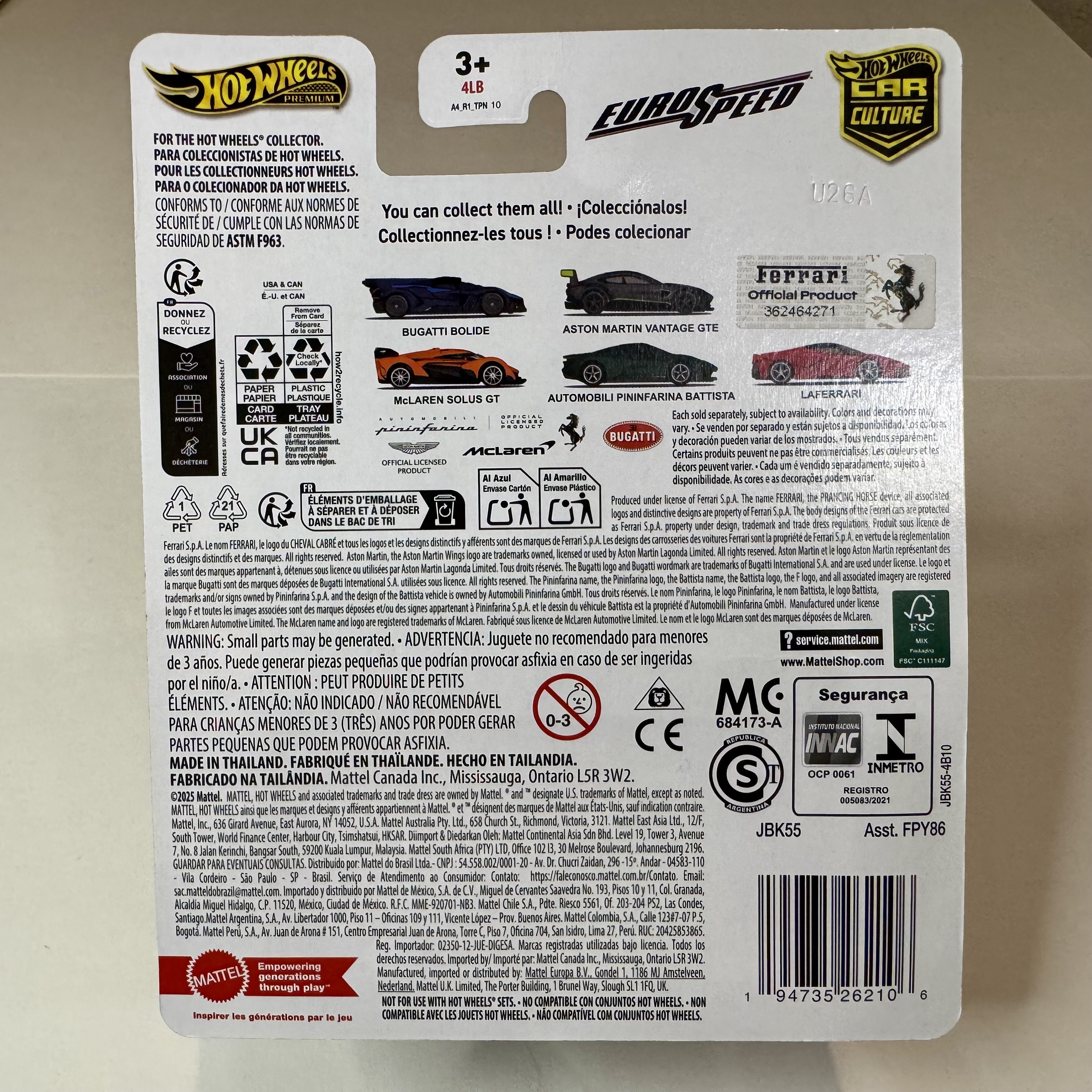 Hot Wheels Premium Euro Speed Ferrari LaFerrari