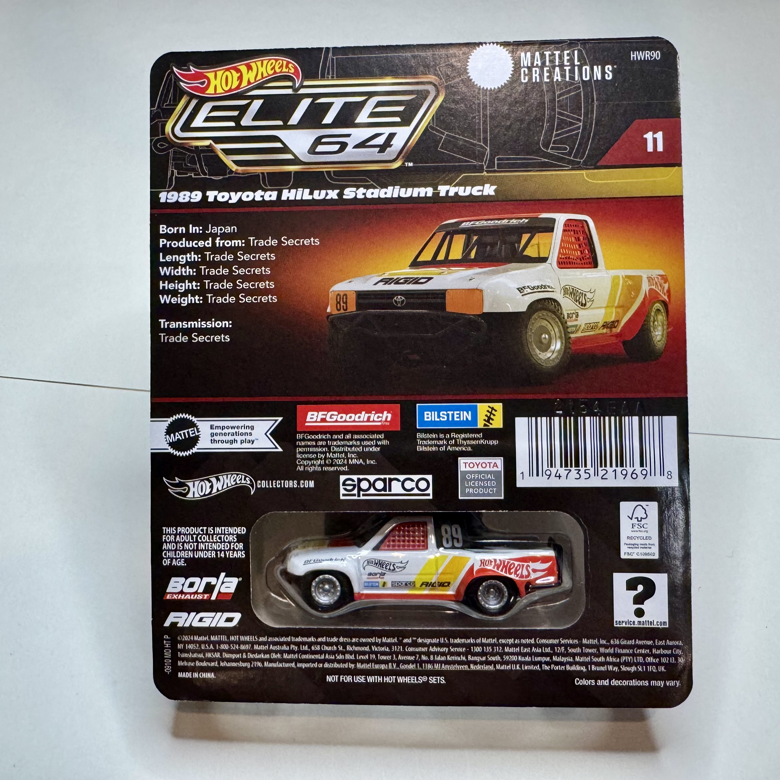 1989 Toyota Hilux Stadium Truck Hot Wheels