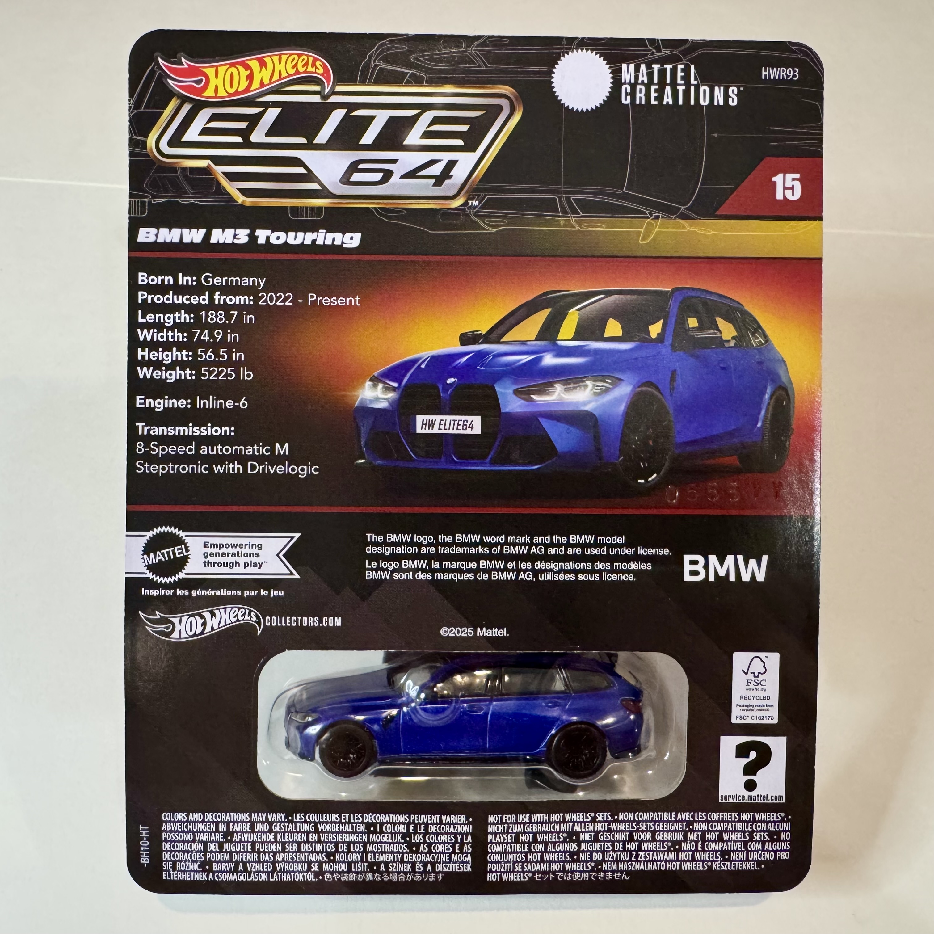 Hot Wheels Elite 64 BMW M3 Touring