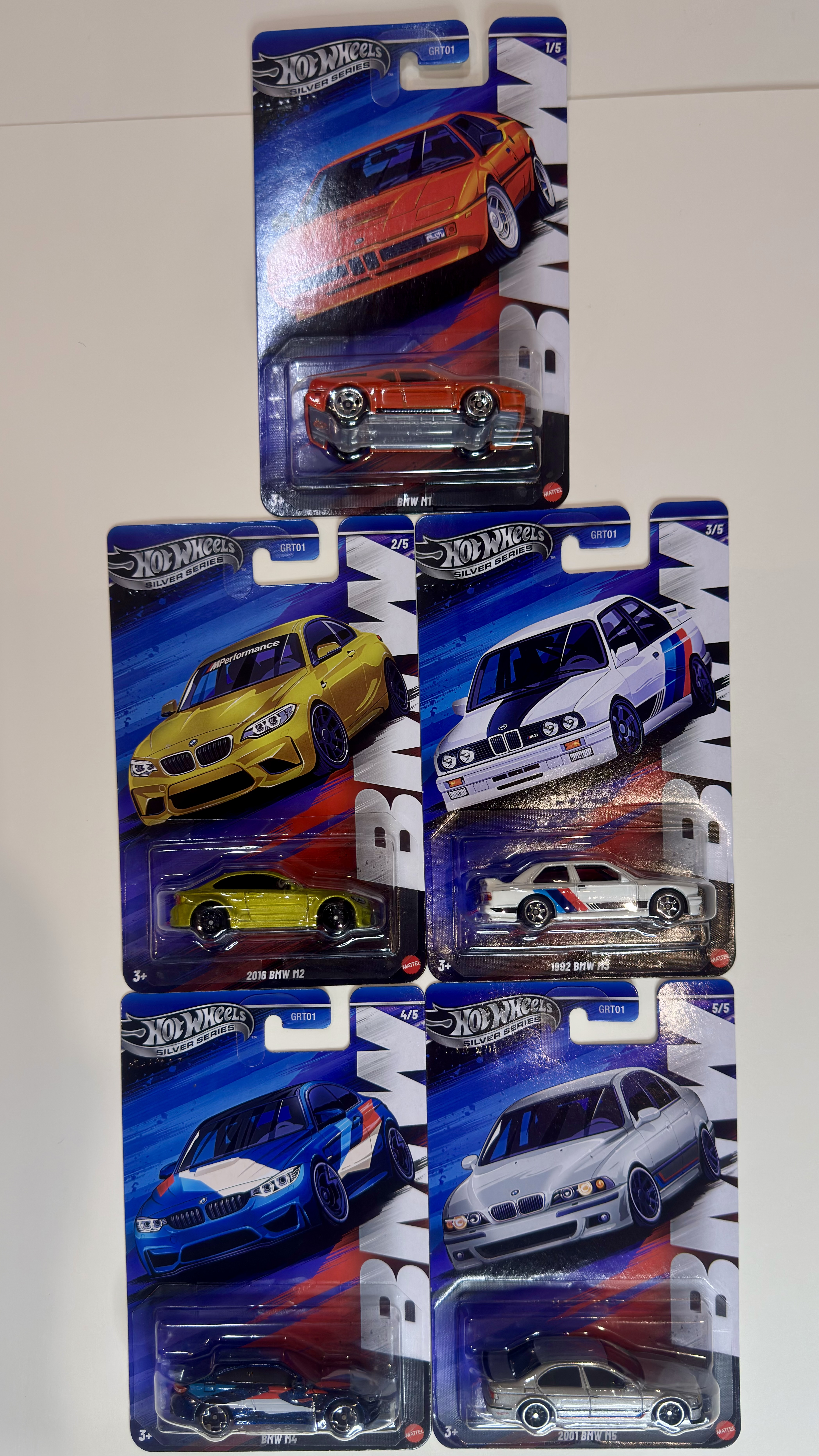 Hot Wheels Silver Series BMW Set