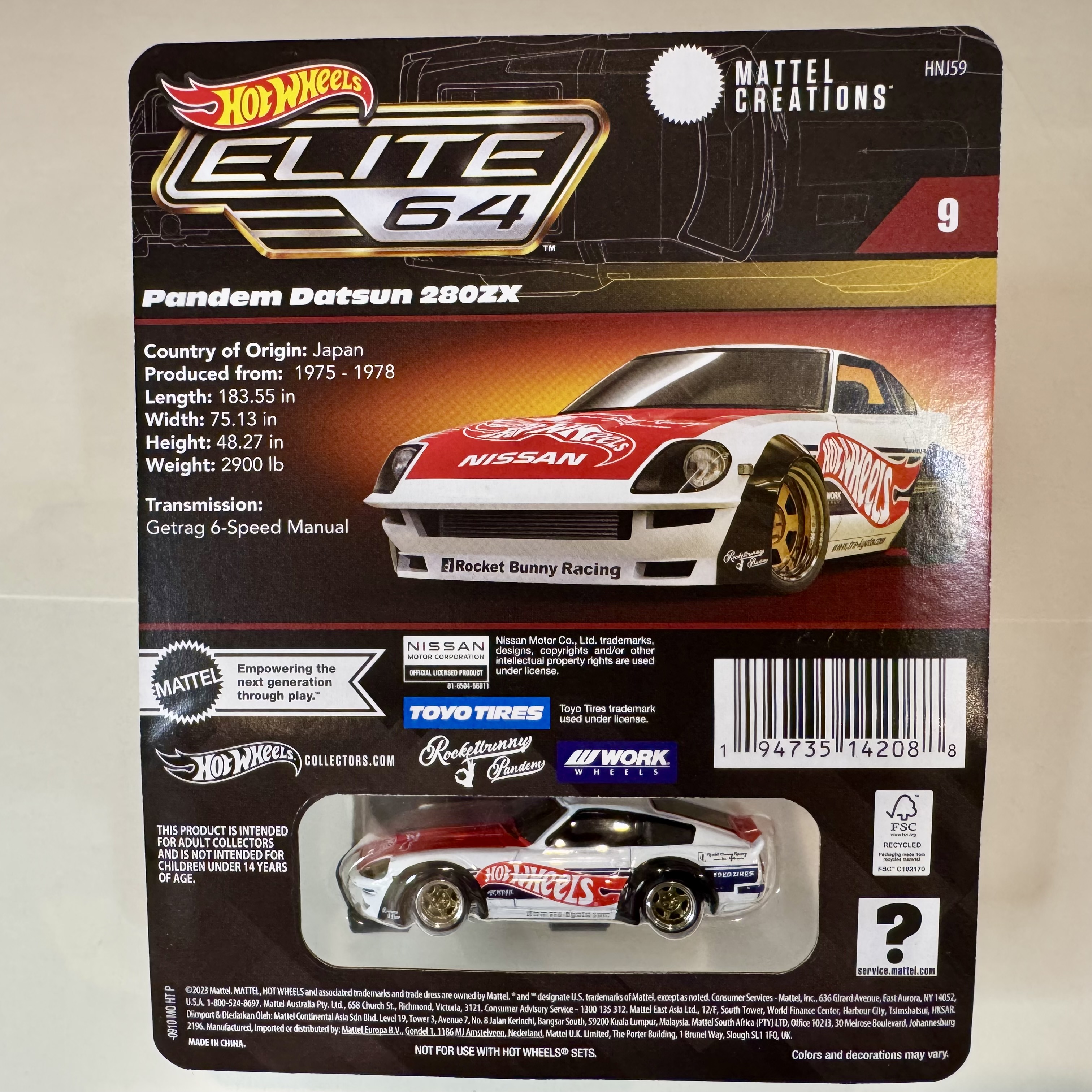 Hot Wheels Elite 64 Pandem Datsun 280ZX