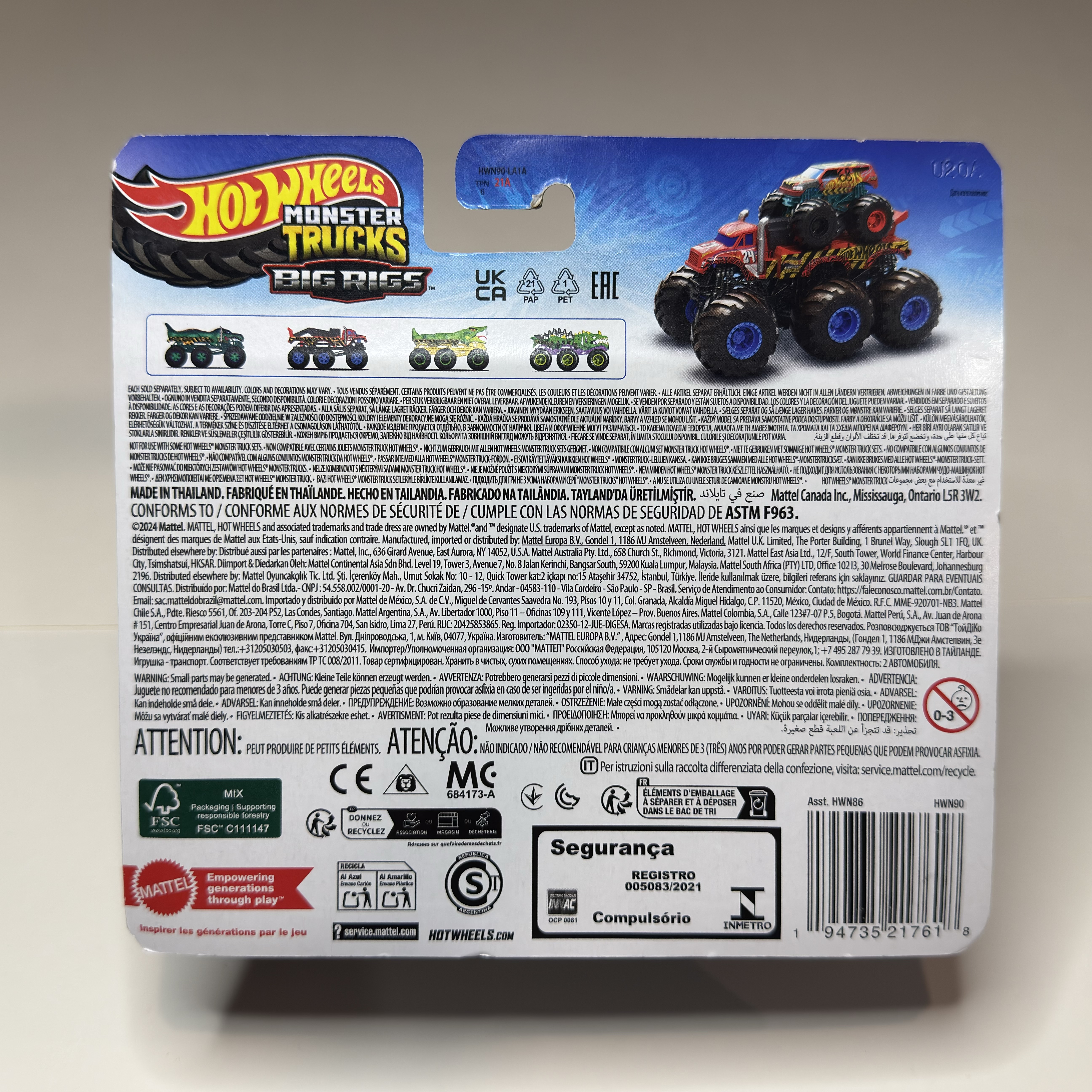 Hot Wheels Monster Trucks Big Rigs