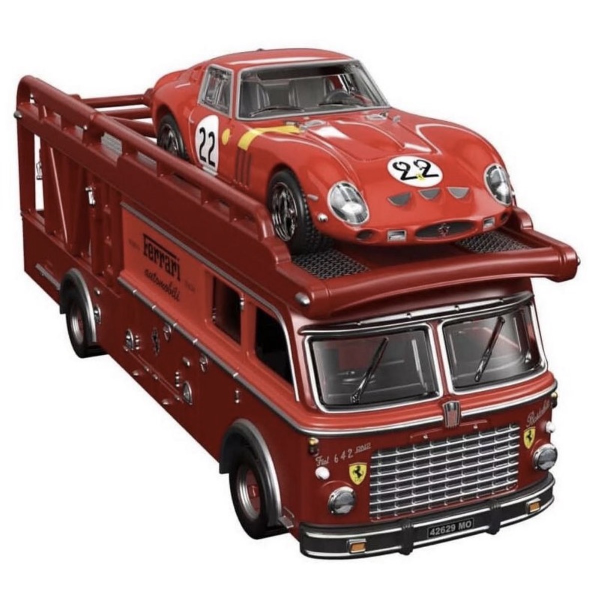 Hot Wheels Ferrari 250 GTO & Fiat 642 RN2 Bartoletti Transporter