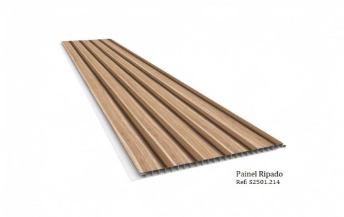 Teto e Revestimento Vinílico REVID Plasbil - Forro PVC - Coleção Painel RIPADO - RIPADO 10 mm x 25 cm larg m²