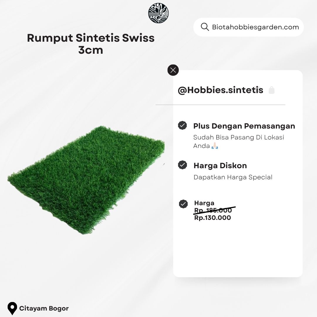 Rumput Sintetis Swiss 3cm