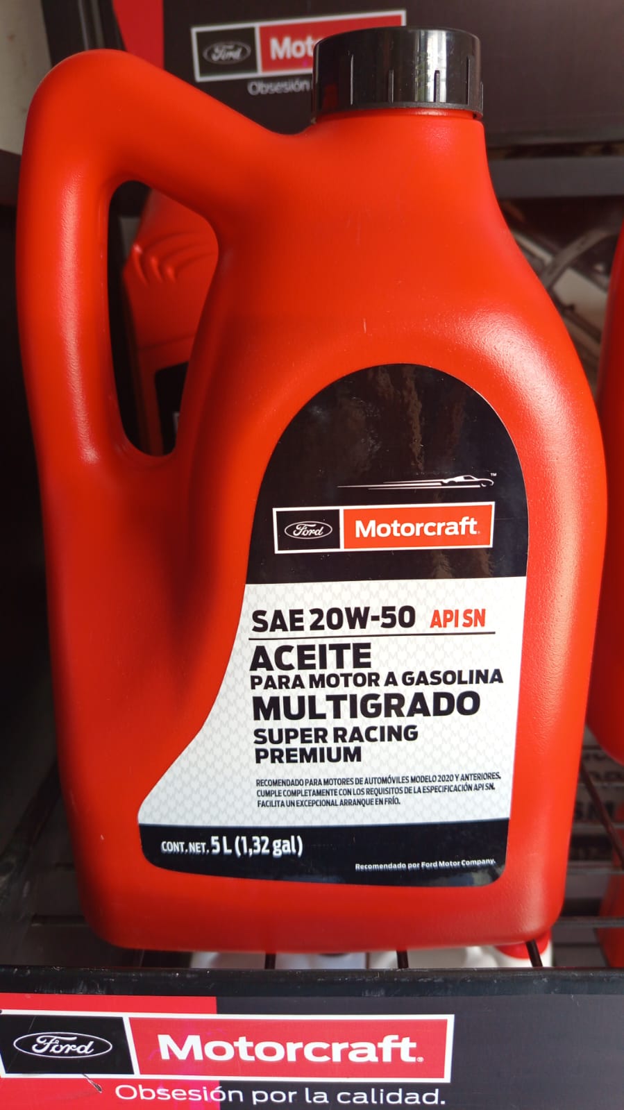 Garrafa de aceite multigrado 20W50  5 litros