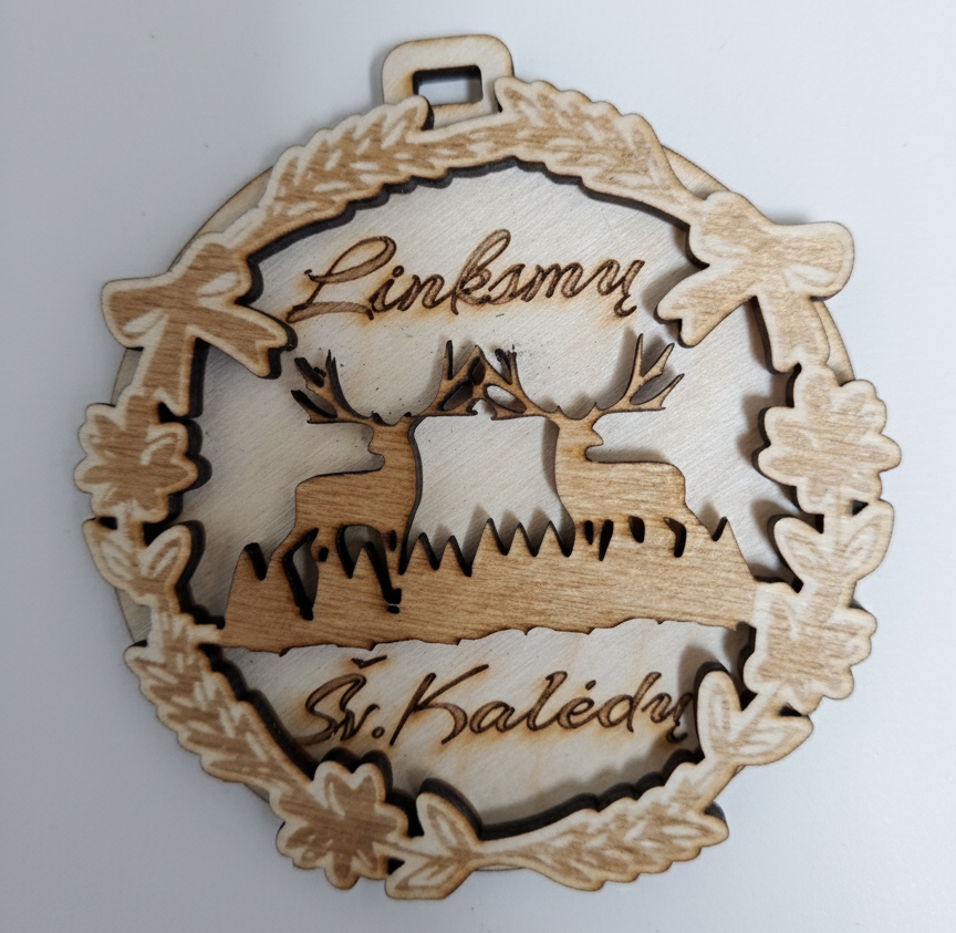 Medinis Kalėdinis žaisliukas