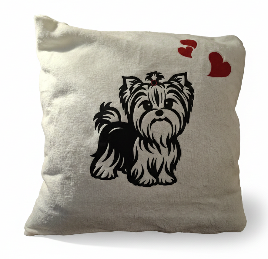 Dekoratyvinė pagalvėlė su šuniuko atvaizdu
