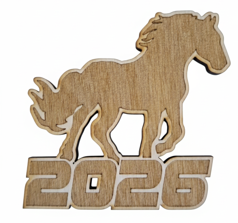 Medinis 2026 metų magnetukas