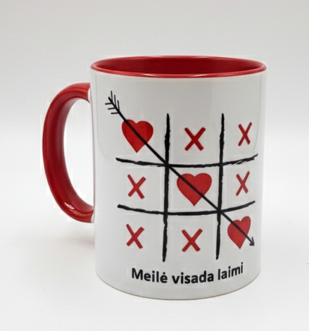 Puodelis meilė laimi