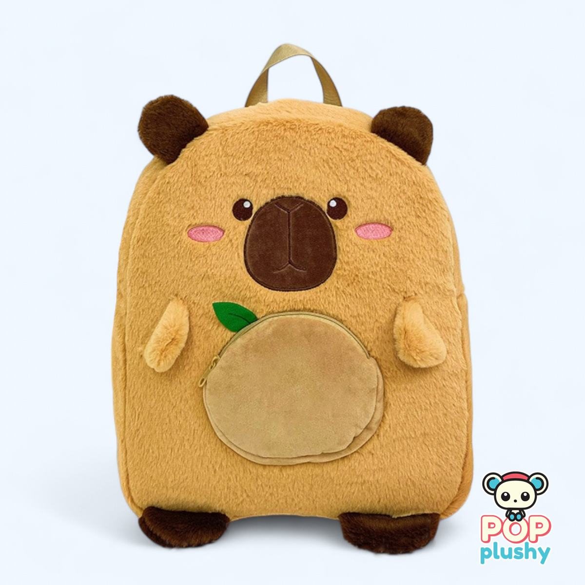 Capybara Leaf Plush Backpack