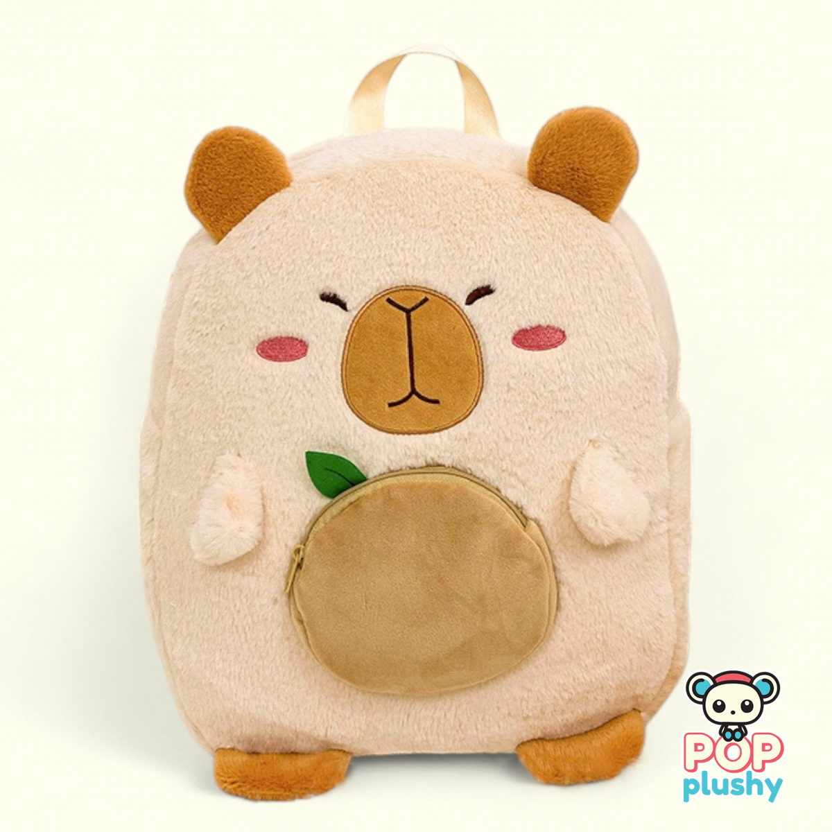 Capybara Leaf Plush Backpack