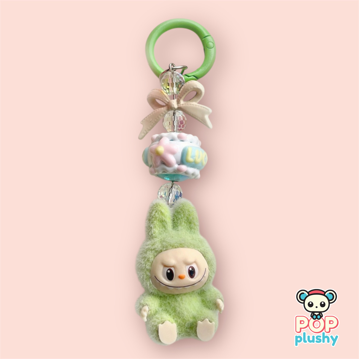 Labubu Fuzzy Charm Keychain