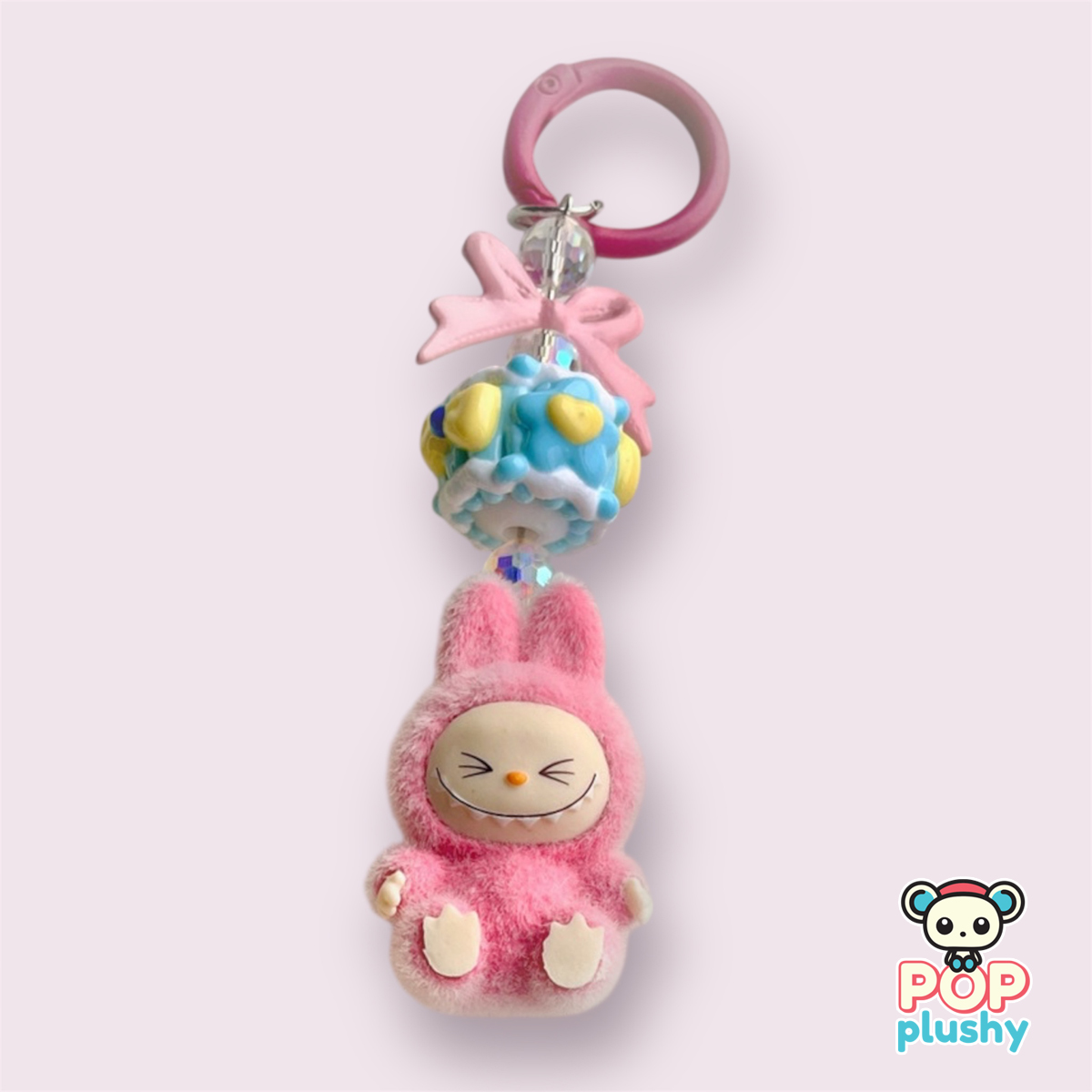 Labubu Fuzzy Charm Keychain