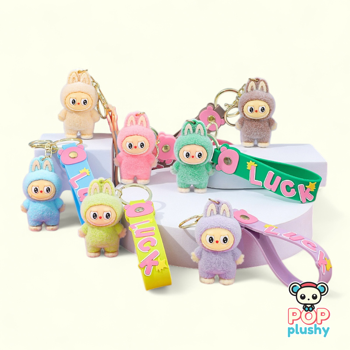 Labubu Flocked PVC Keychains