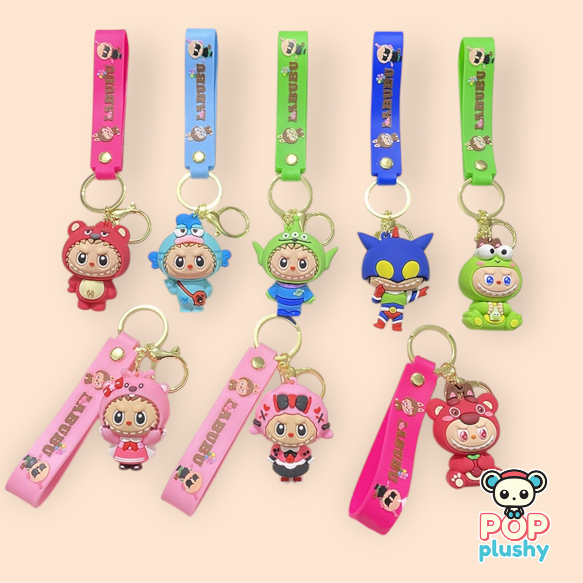 Labubu PVC Character Keychains