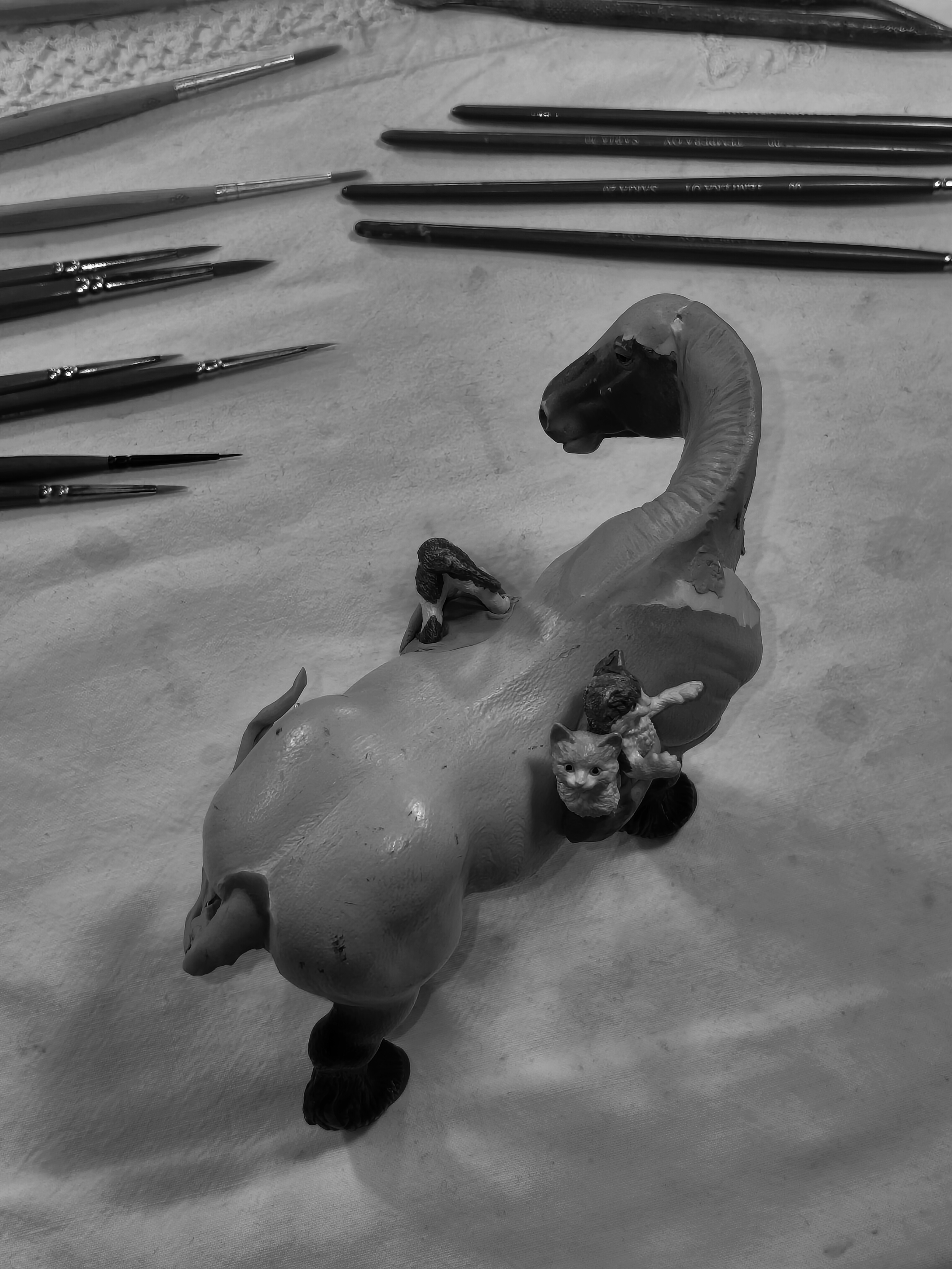 Collecta Drafter & Kittens in a Basket