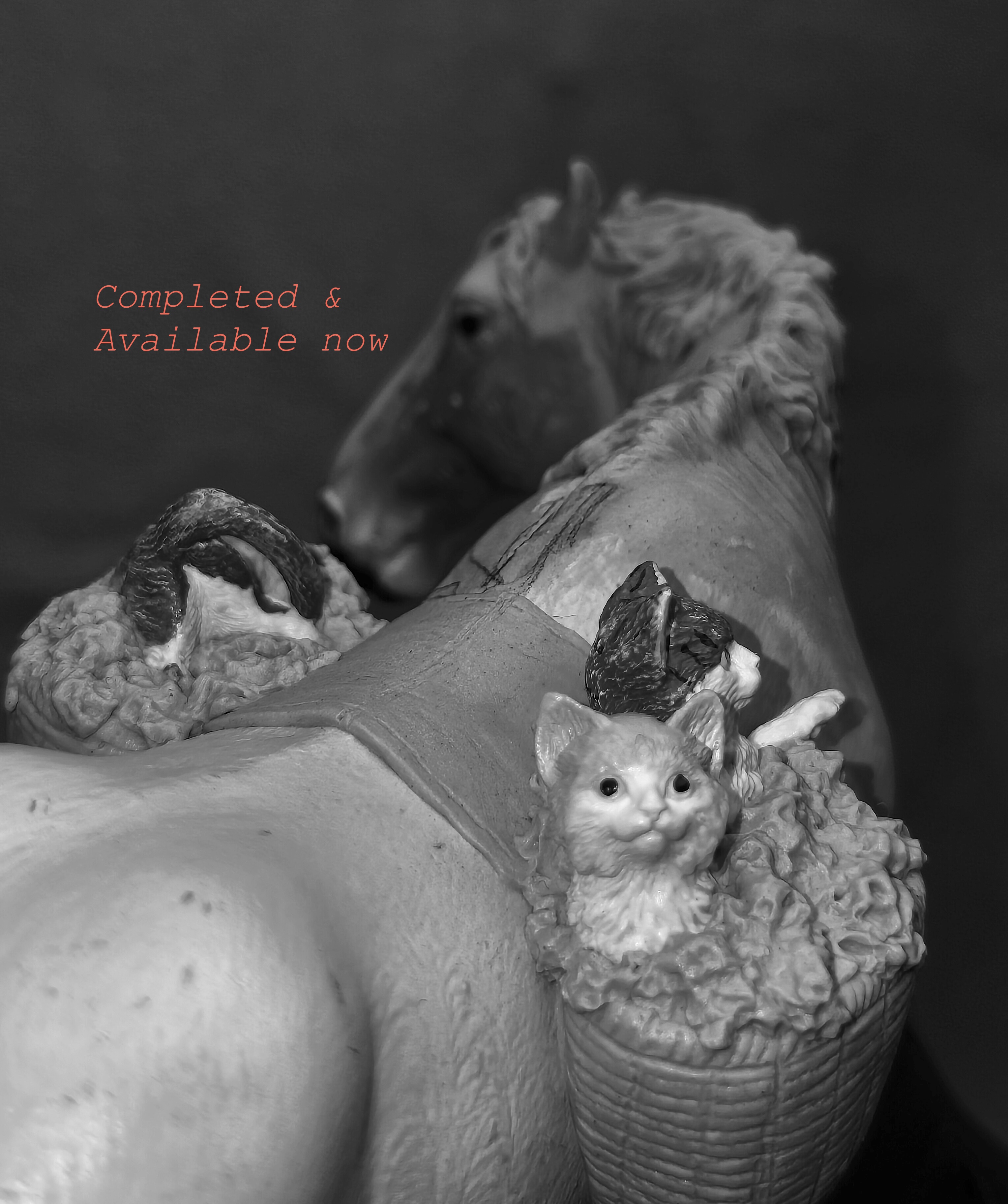 Collecta Draft Mare & Kittens - December Pony 1/3