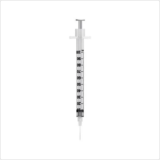 10 Syringe swab kit - 1ml BD Micro-Fine 29G Fixed Needle Syringes 12.7 mm 10 syringes plus 10 sterile swabs kit