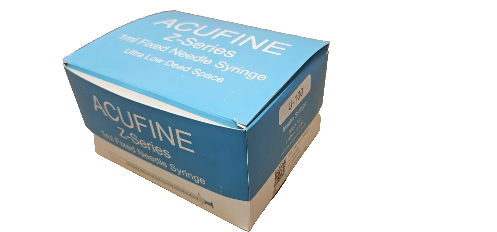 10 Syringe swab kit - Acufine 30g x 1/2″ (0.33mm x 12mm) U-100 Blue 10 Syringe Individually wrapped plus 10 sterile swabs kit
