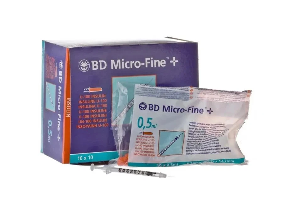 10 Syringe swab kit - BD Micro Fine 29G 12mm 0.5ml 10 syringes plus 10 swabs