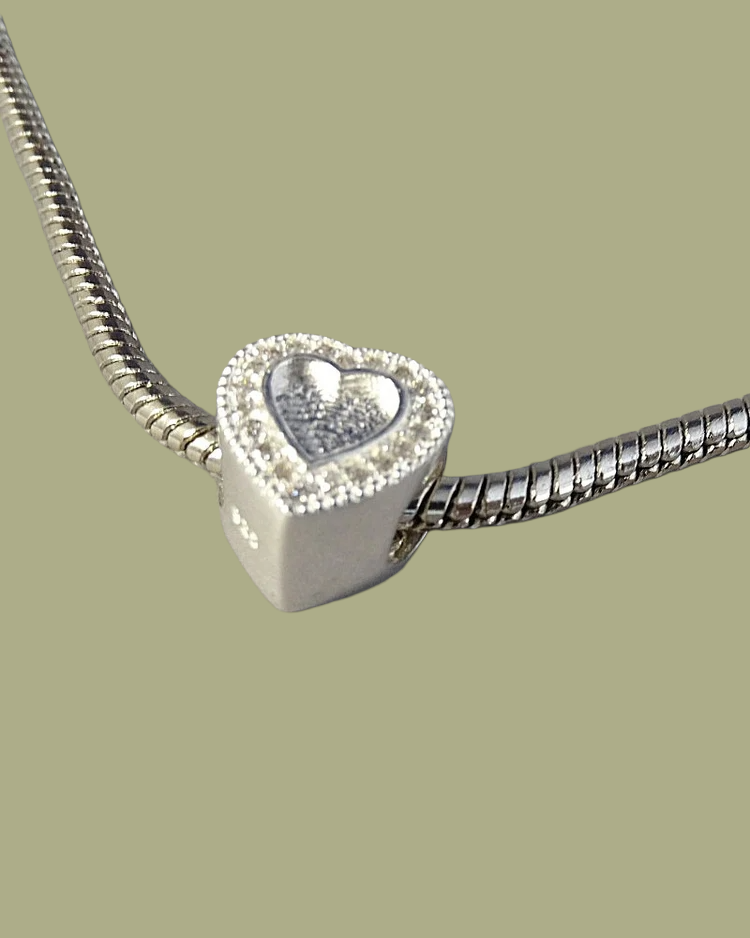 Solid Silver 925 Heart Charm