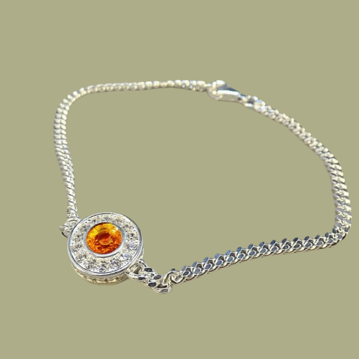 Silver 925 Bracelet with a Cubic Zirconia surround 