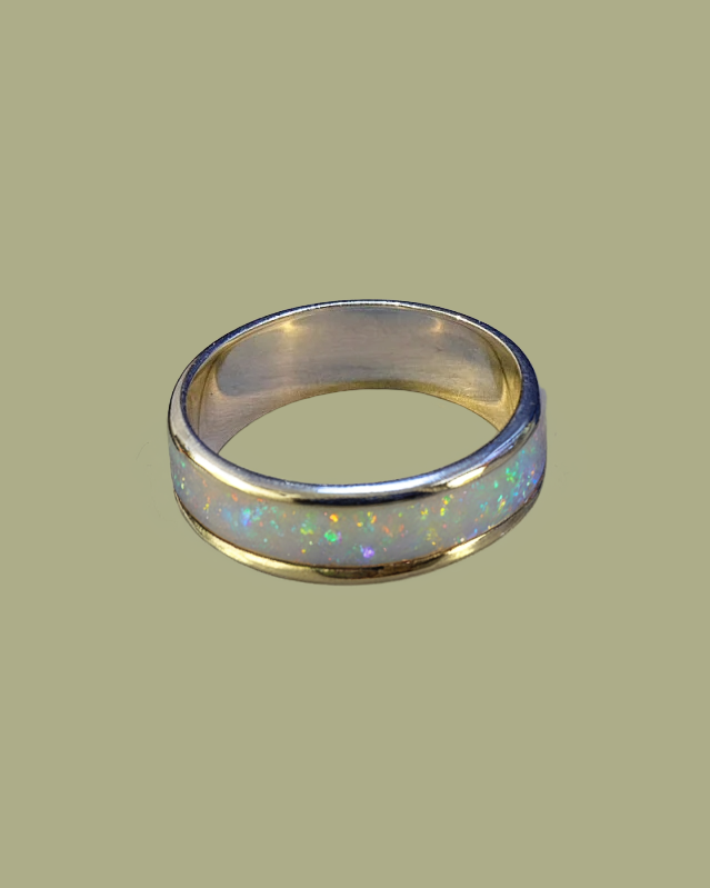 Solid Silver Wide Channel Ring 