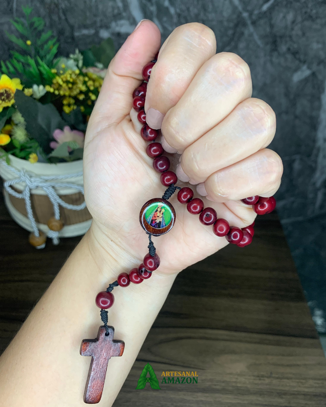 Terço artesanal amazônico