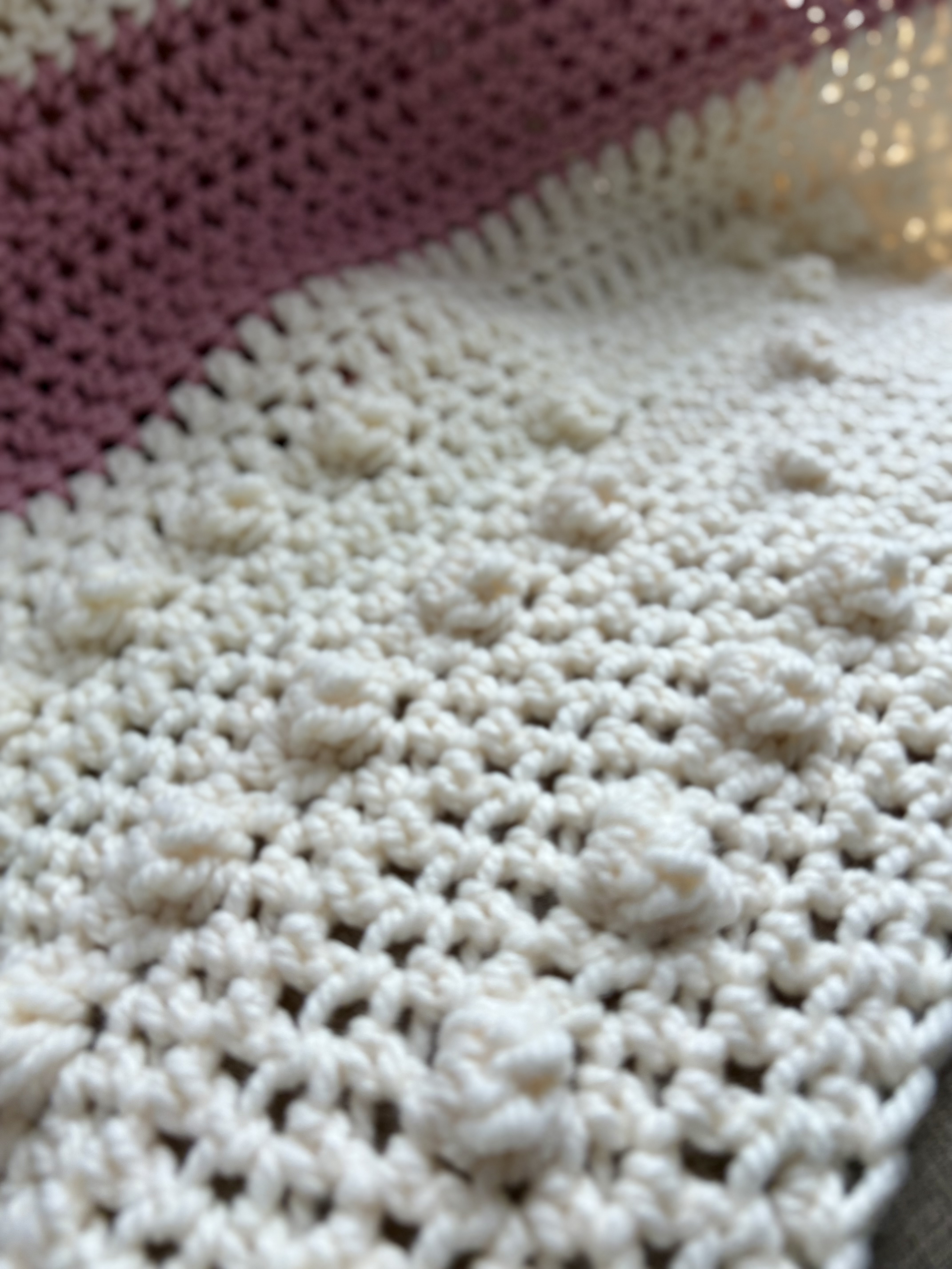 Blush & Bobbles Throw Blanket