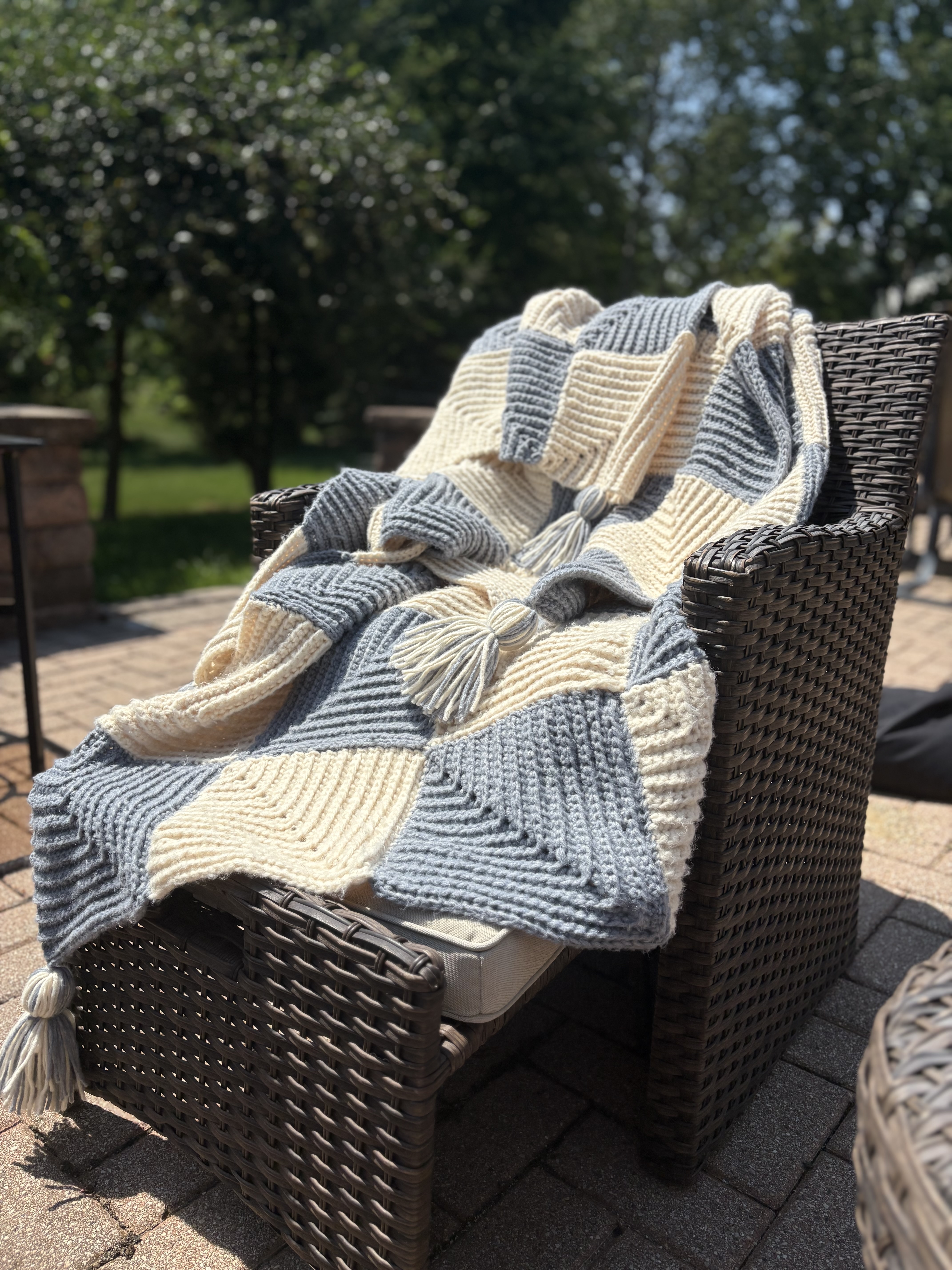 Twilight Chess Blanket Crochet Pattern