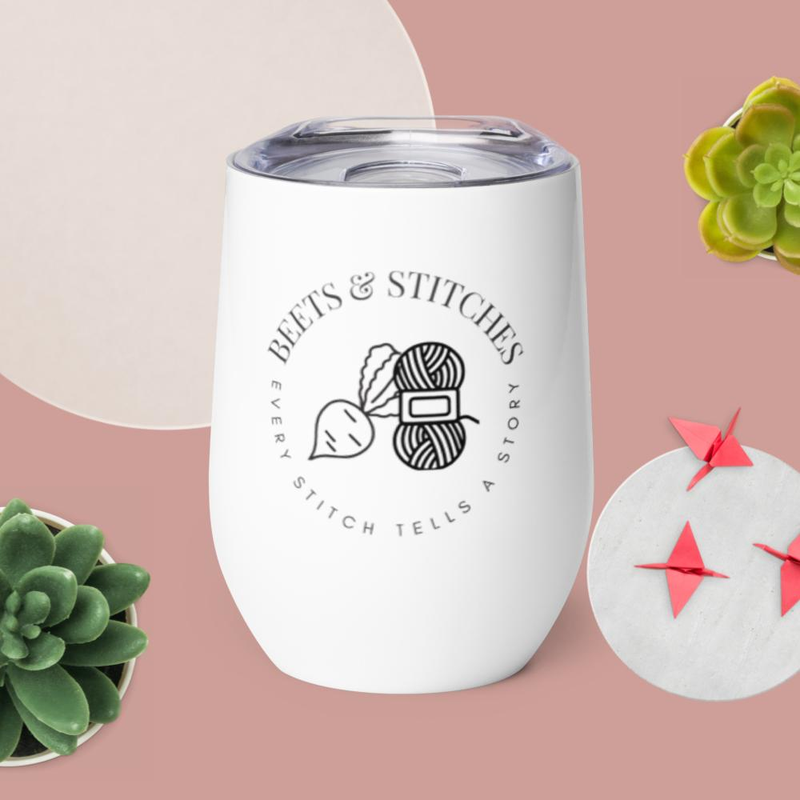 Beets & Stitches Wine Tumbler