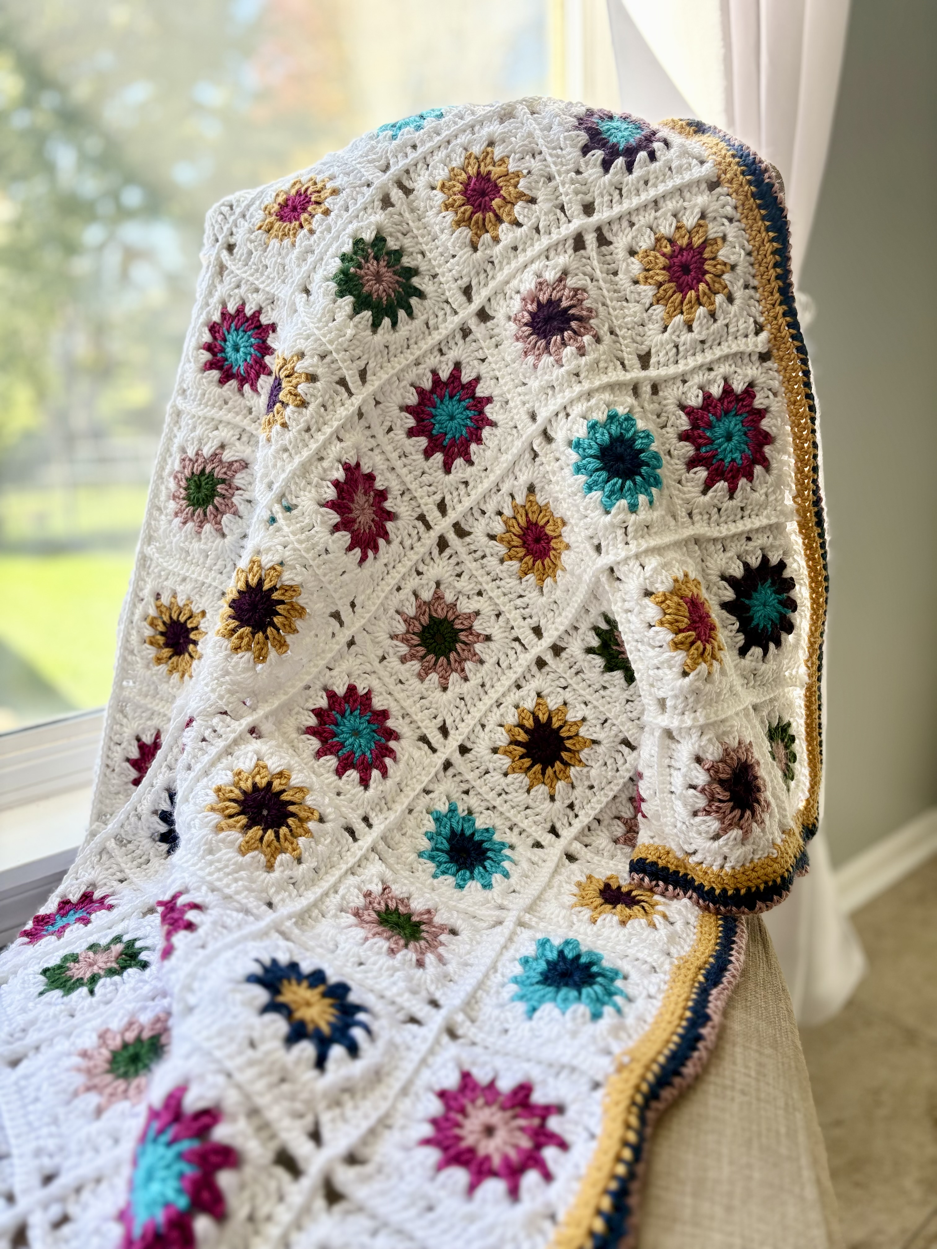 Margie’s Magical Garden Blanket Crochet Pattern