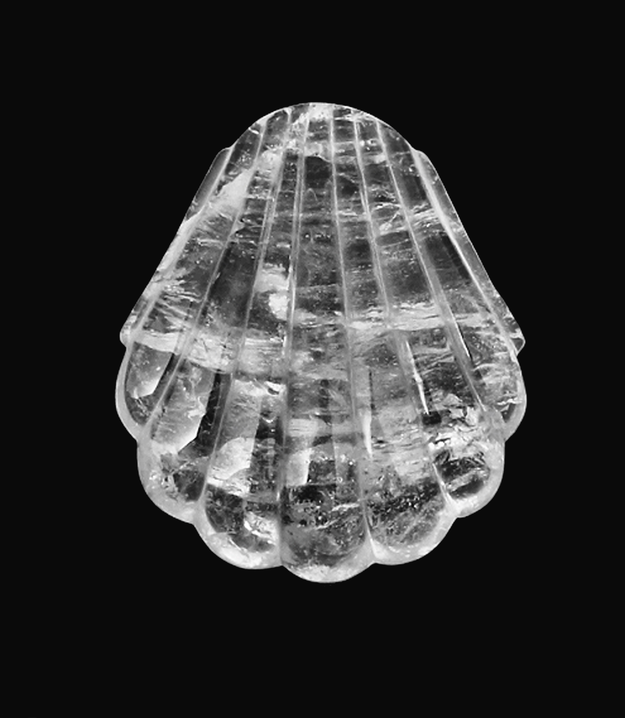 C401 Rock Crystal Wide Half Shell 