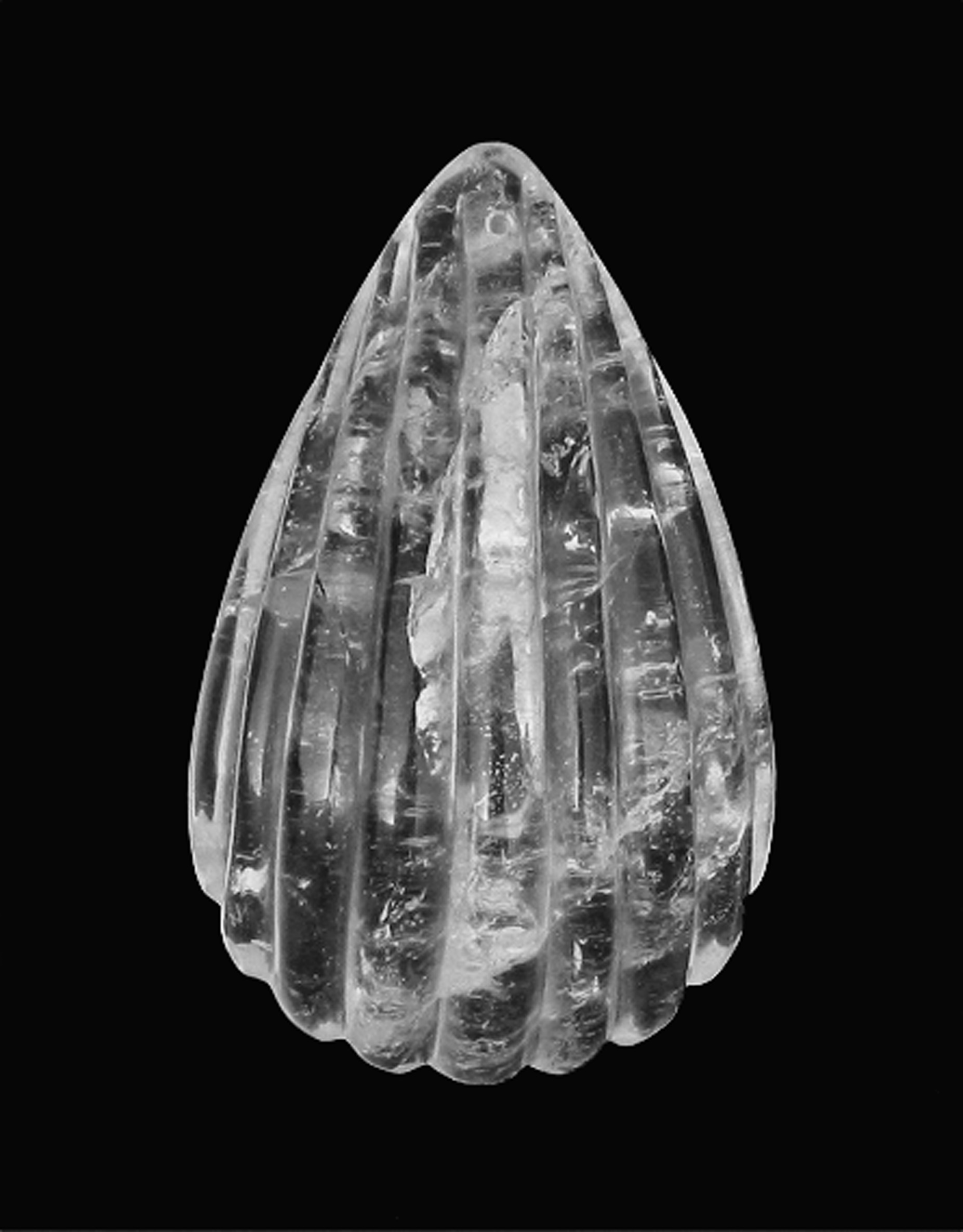 C400 Carved Rock Crystal Narrow half shell