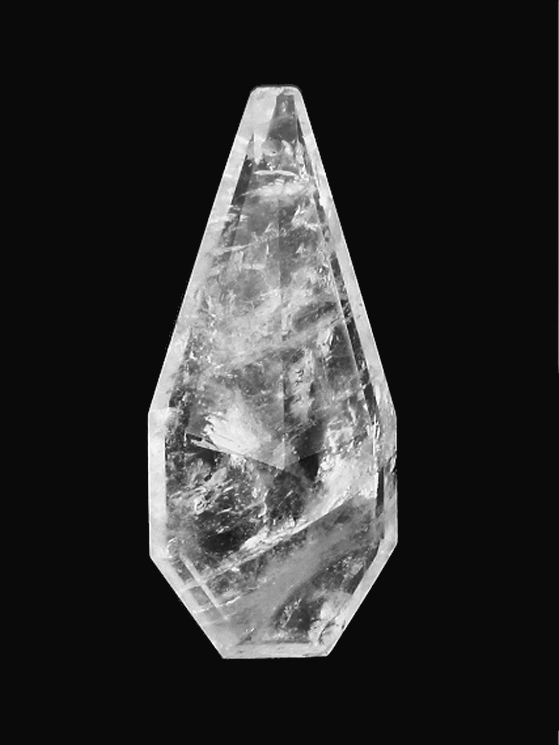 F302 Rock Crystal Octagonal Drop