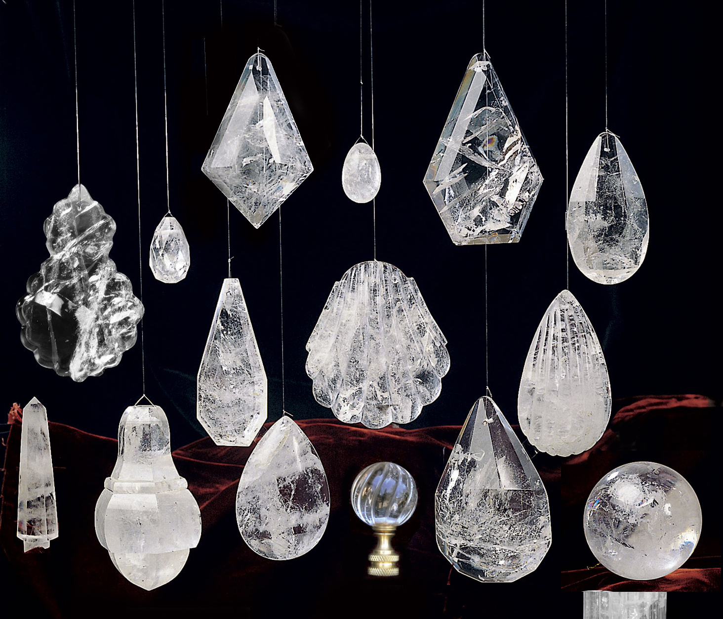 Mixed Rock Crystal Prisms