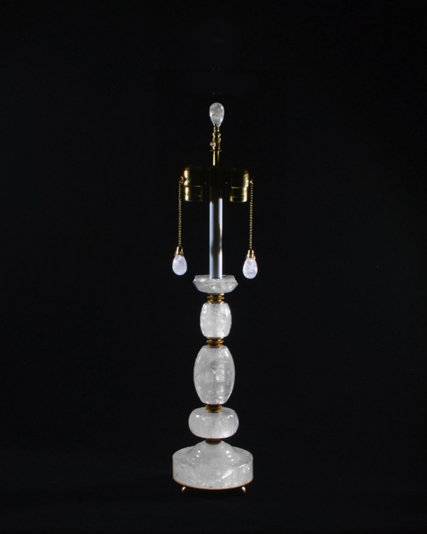 Engraved Rock Crystal lamps